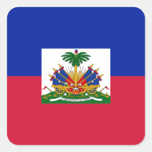 Adesivo Quadrado Drapeau d'Haïti - Bandeira do Haiti