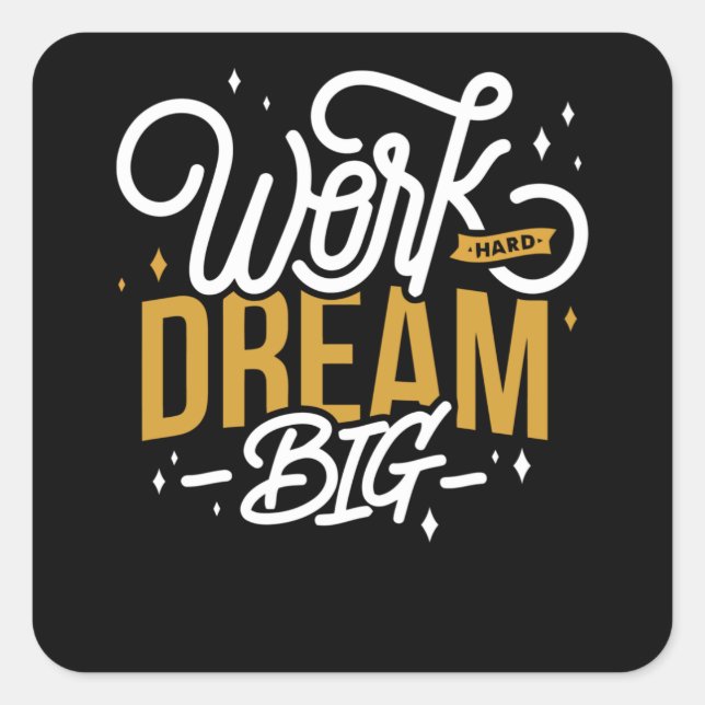 Adesivo Quadrado Dream Big (Frente)