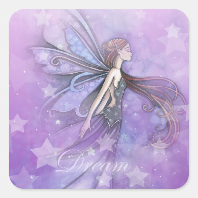 Adesivo Quadrado Dream Fairy nas Estrelas (Frente)