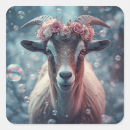 Adesivo Quadrado Dreamy Goat Art
