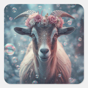 Adesivo Quadrado Dreamy Goat Art