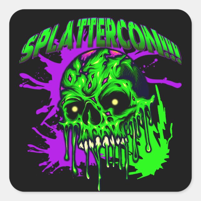 Adesivo Quadrado Dresden Fans SplatterCon (Frente)
