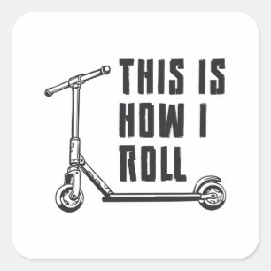 Adesivo Quadrado Driver De patinete É Assim Que Eu Rolo O Stunt En