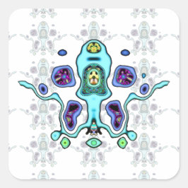 Adesivo Quadrado Drone de alienígena biomecânico / lula de alieníge