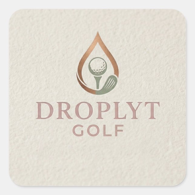 Adesivo Quadrado Droplyt Golf Signature Sticker (Frente)