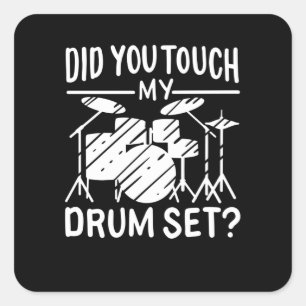 Adesivo Quadrado Drummer - Meu Conjunto de Tambores