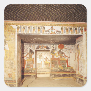 Adesivo Quadrado Duas salas do túmulo de Nefertari