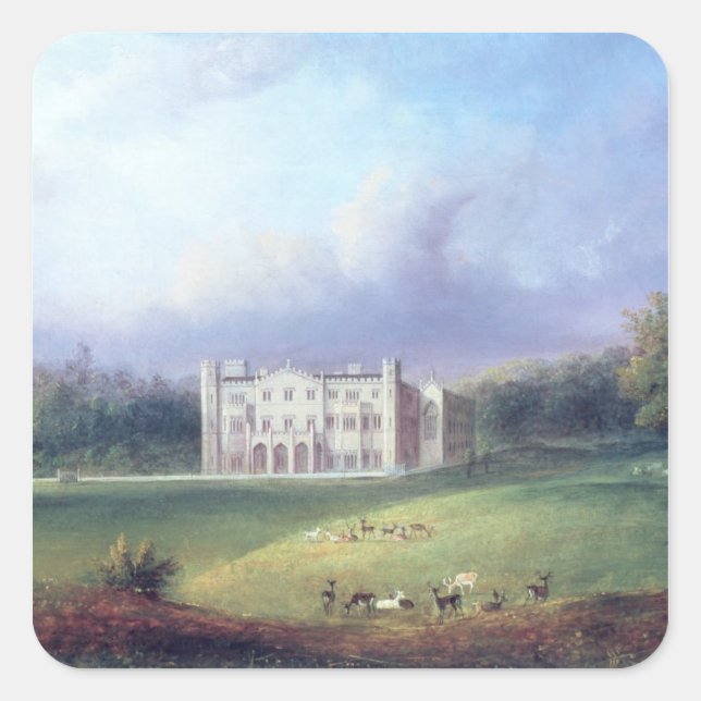 Adesivo Quadrado Duas Visões do Priorado de Apley (Frente)