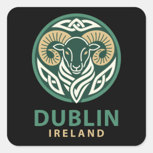 Adesivo Quadrado Dublin Irlanda Europa