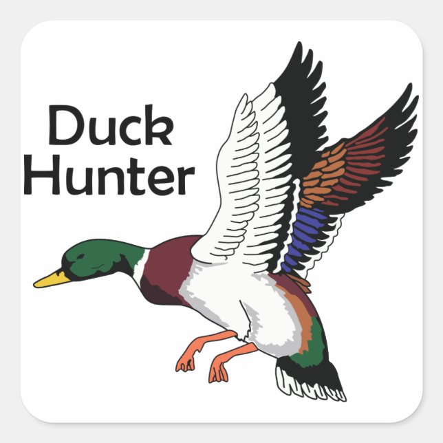 Adesivo Quadrado Duck Hunter (Frente)