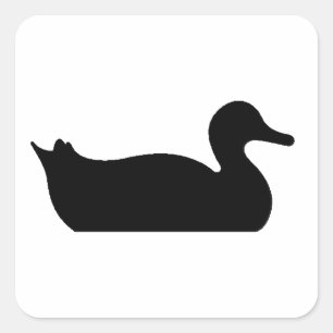 Adesivo Quadrado Duck Silhouette