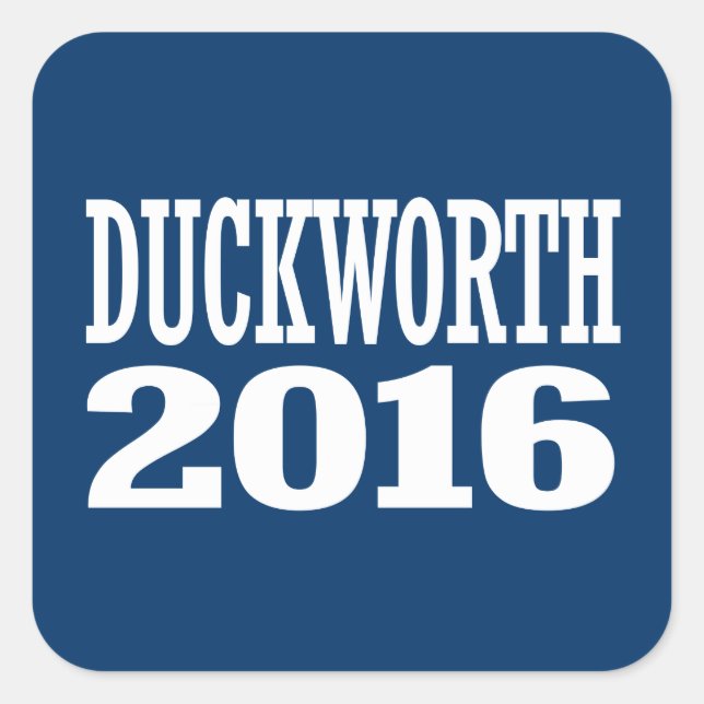 Adesivo Quadrado Duckworth - Tammy Duckworth 2016 (Frente)