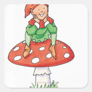 Adesivo Quadrado Duende no Toadstool