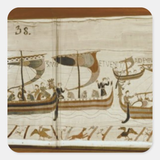 Adesivo Quadrado Duke William e sua frota atravessam Pevensey (Frente)