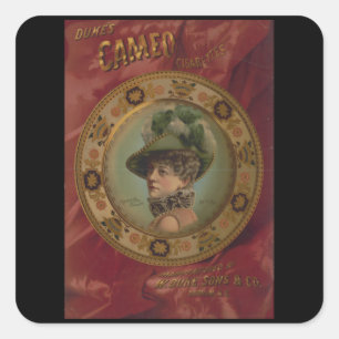 Adesivo Quadrado Dukes Cameo - Cigarros Vintage