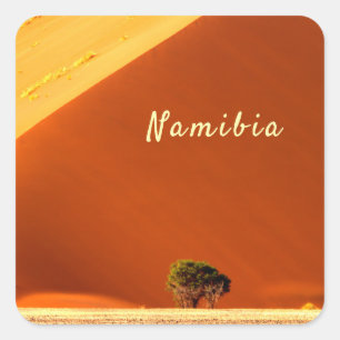 Adesivo Quadrado Dunas vermelhas da Namíbia da foto de Sossusvlei