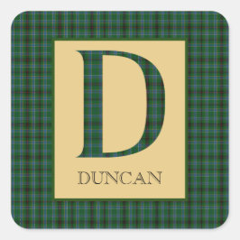 Adesivo Quadrado Duncan Tartan Monograma D
