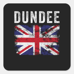 Adesivo Quadrado Dundee UK Flag Scotland Souvenir