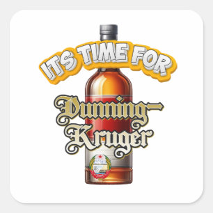 Adesivo Quadrado Dunning Kruger Sticker