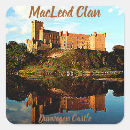 Adesivo Quadrado Dunvegan Castle Sticker da Escócia MacLeod Clan