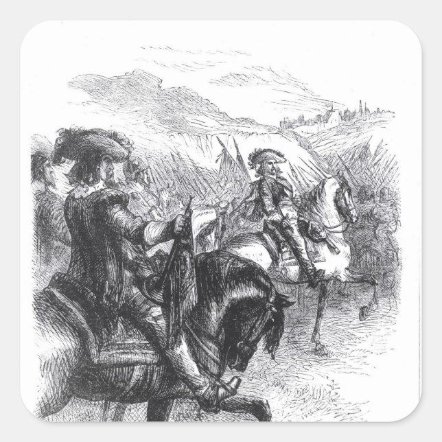 Adesivo Quadrado Duque de Monmouth a Avançar em Taunton (Frente)