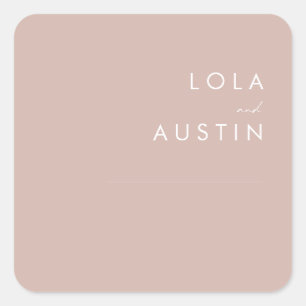 Adesivo Quadrado Dusty Boho   Focos de Envelope Rosa