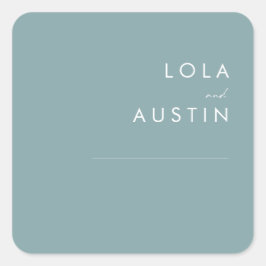 Adesivo Quadrado Dusty Boho | Selagens de envelopes azuis