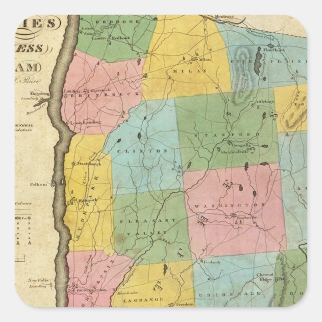 Adesivo Quadrado Dutches, Condados Putnam (Frente)