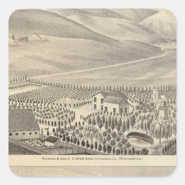 Adesivo Quadrado Dyer, Hupers (Frente)