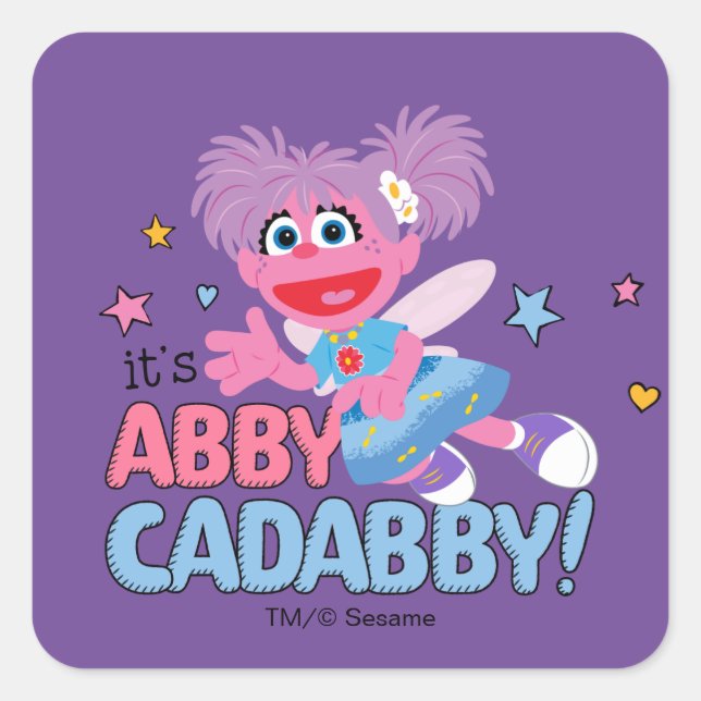 Adesivo Quadrado É a Abby Cadabby! (Frente)
