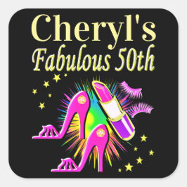 ADESIVO QUADRADO É A SUA FABULOSA 50ª DESIGN PERSONALIZADA