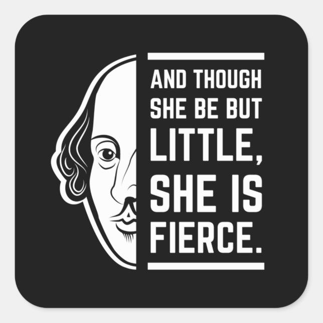 Adesivo Quadrado E Apesar De Ela Ser Pouco Pequena, Ela É Uma Citaç (Frente)