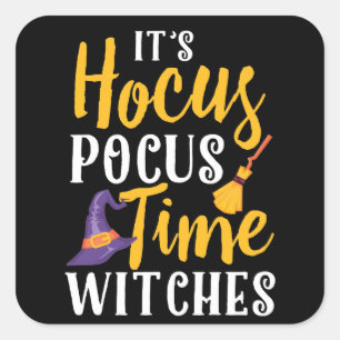 Adesivo Quadrado É bruxas o Dia das Bruxas feliz do tempo de Hocus