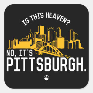 Adesivo Quadrado É este céu? Não, é Pittsburgh.