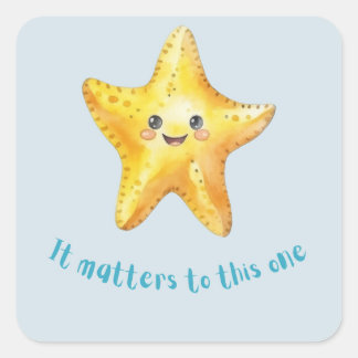 Adesivo Quadrado É importante para esta, história da Starfish.