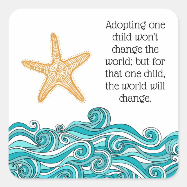 Adesivo Quadrado É importante para este peixe-estrela (Frente)