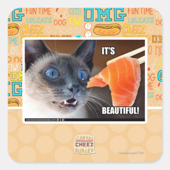 Adesivo Quadrado É lindo! (Frente)