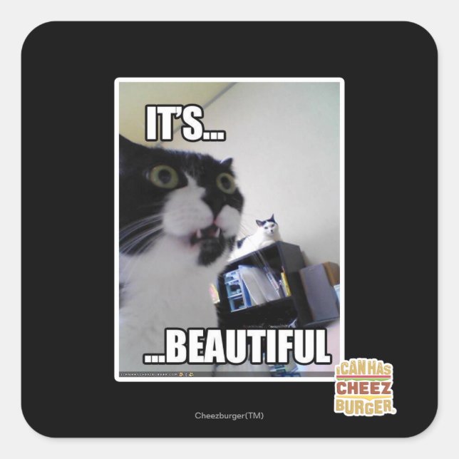 Adesivo Quadrado É lindo (Frente)