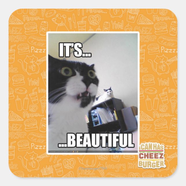 Adesivo Quadrado É lindo (Frente)