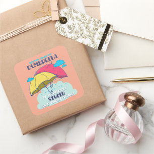 Adesivo Quadrado É Melhor Pegar Meu Dumbrella É Bonito Estúpido