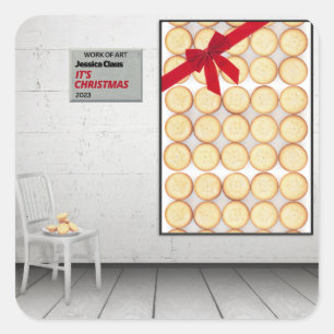 Adesivo Quadrado "É Natal" de Jessica Claus