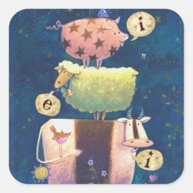 Adesivo Quadrado E Nesta Fazenda (Frente)