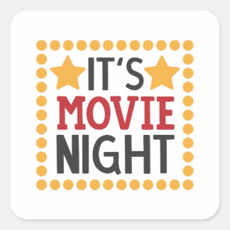 Adesivo Quadrado É noite de cinema