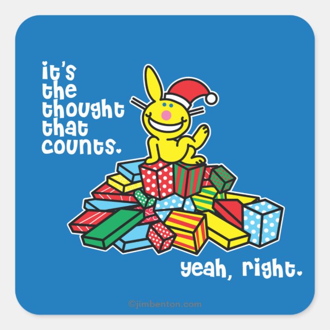 Adesivo Quadrado É o pensamento que conta (Frente)