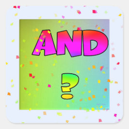 Adesivo Quadrado E? Palavra Praça de Arte do Word