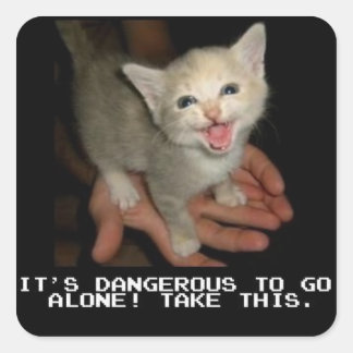 Adesivo Quadrado É Perigoso Ir Sozinhos