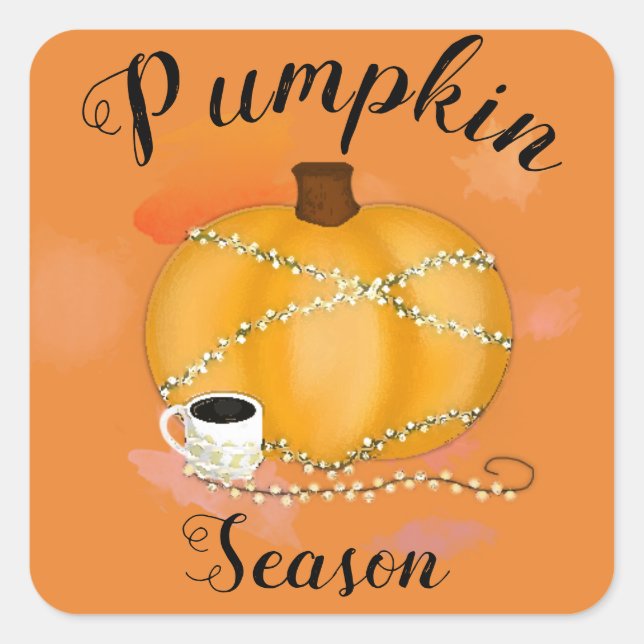 Adesivo Quadrado É Pumpkin SEASON! (Frente)
