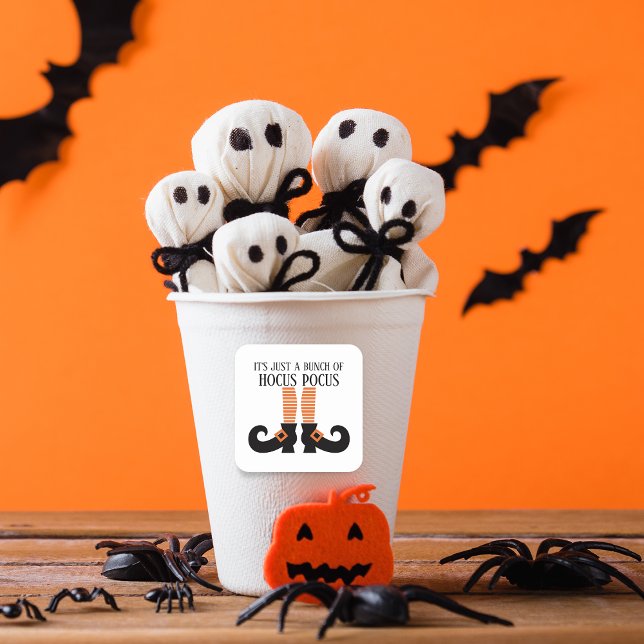 Adesivo Quadrado É só um monte de "Pocus do Hocus" (It's Just A Bunch Of Hocus Pocus Square Sticker)