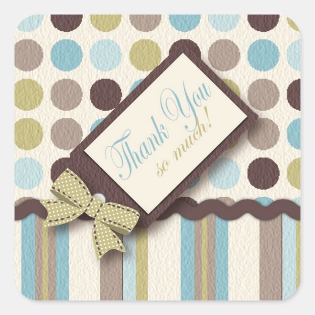 Adesivo Quadrado É um menino! TY Sticker B (Frente)