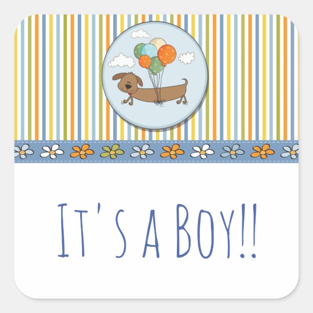 Adesivo Quadrado É um Viciado em Cachorro (Frente)